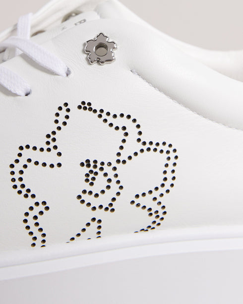 <P>Perforated Magnolia Platform Sneaker</P>